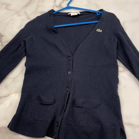 Lacoste navy cardigan xs - Picture 1 of 2